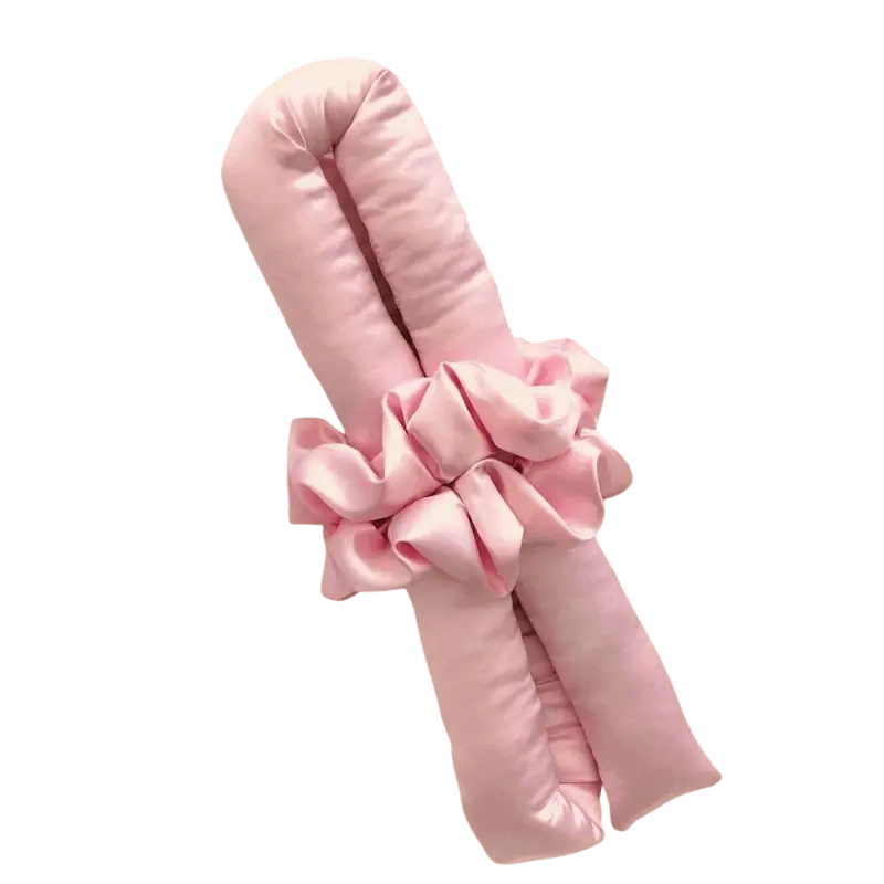 Ondas sin calor de satín con 2 scrunchies