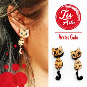 aretes gato doble