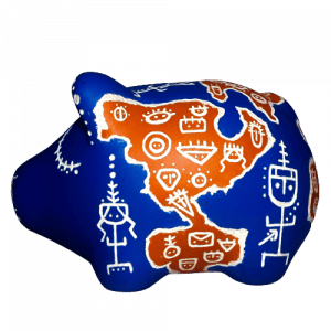 Piezas de ceramica con diseños Abstractos y Precolombinos